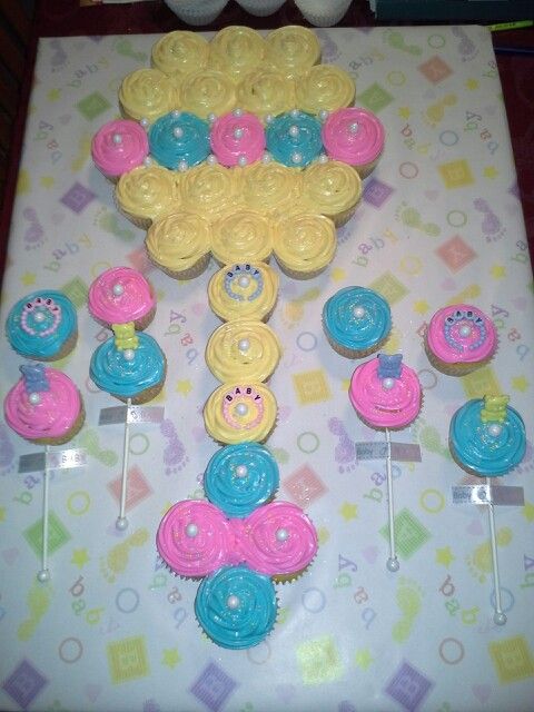 Baby Shower Pull Apart Cupcake Cake