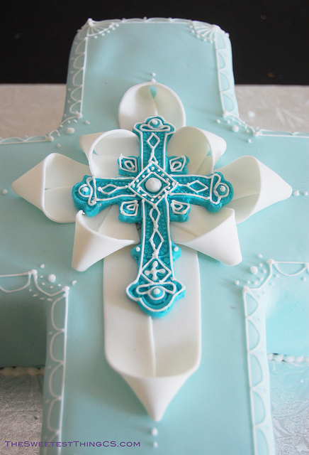 Baptism Cross Cakes Ideas