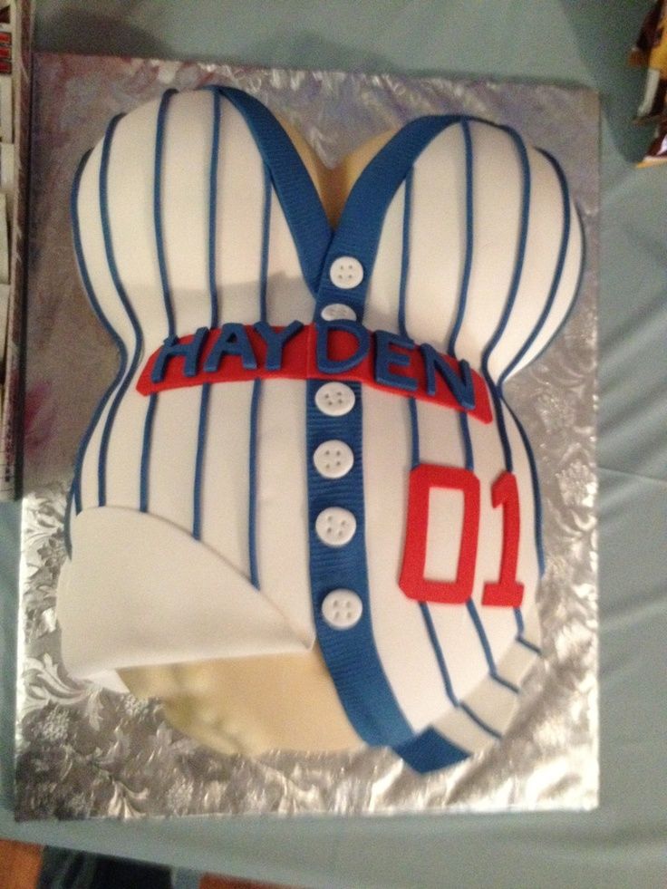 Baseball Theme Baby Shower Cake