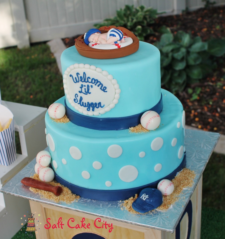 Baseball Themed Baby Shower Cake