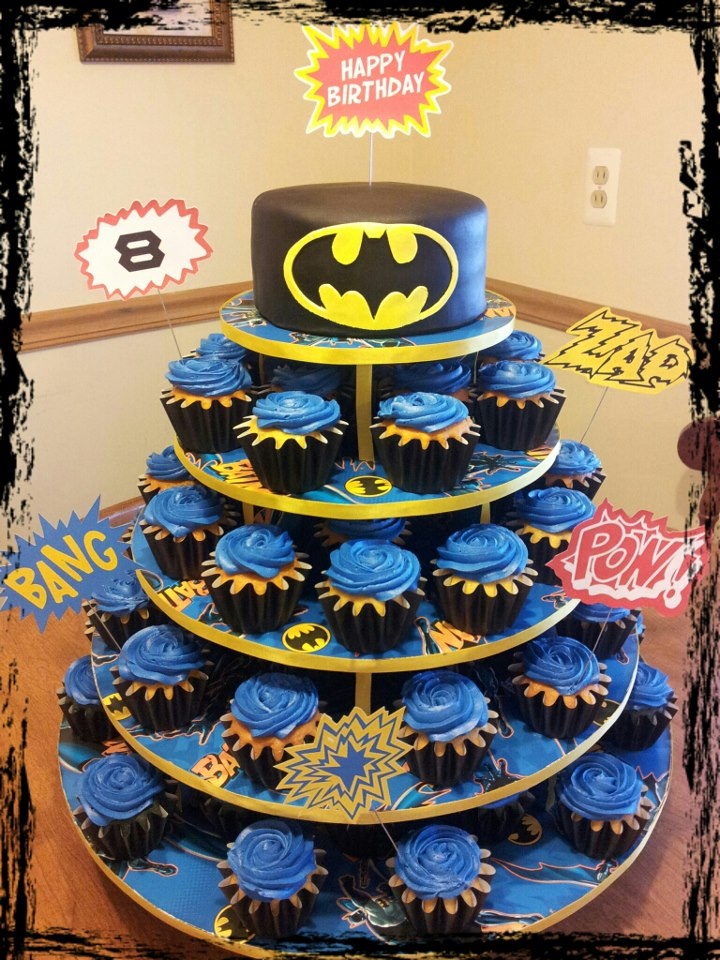 Batman Cupcake Cake Ideas