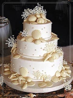 Beach Theme Wedding Cake Ivory Beach Theme Wedding Cake Ivory