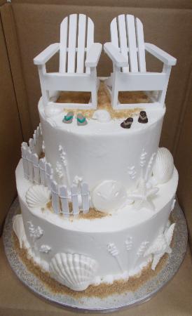 Beach Theme Wedding Cake