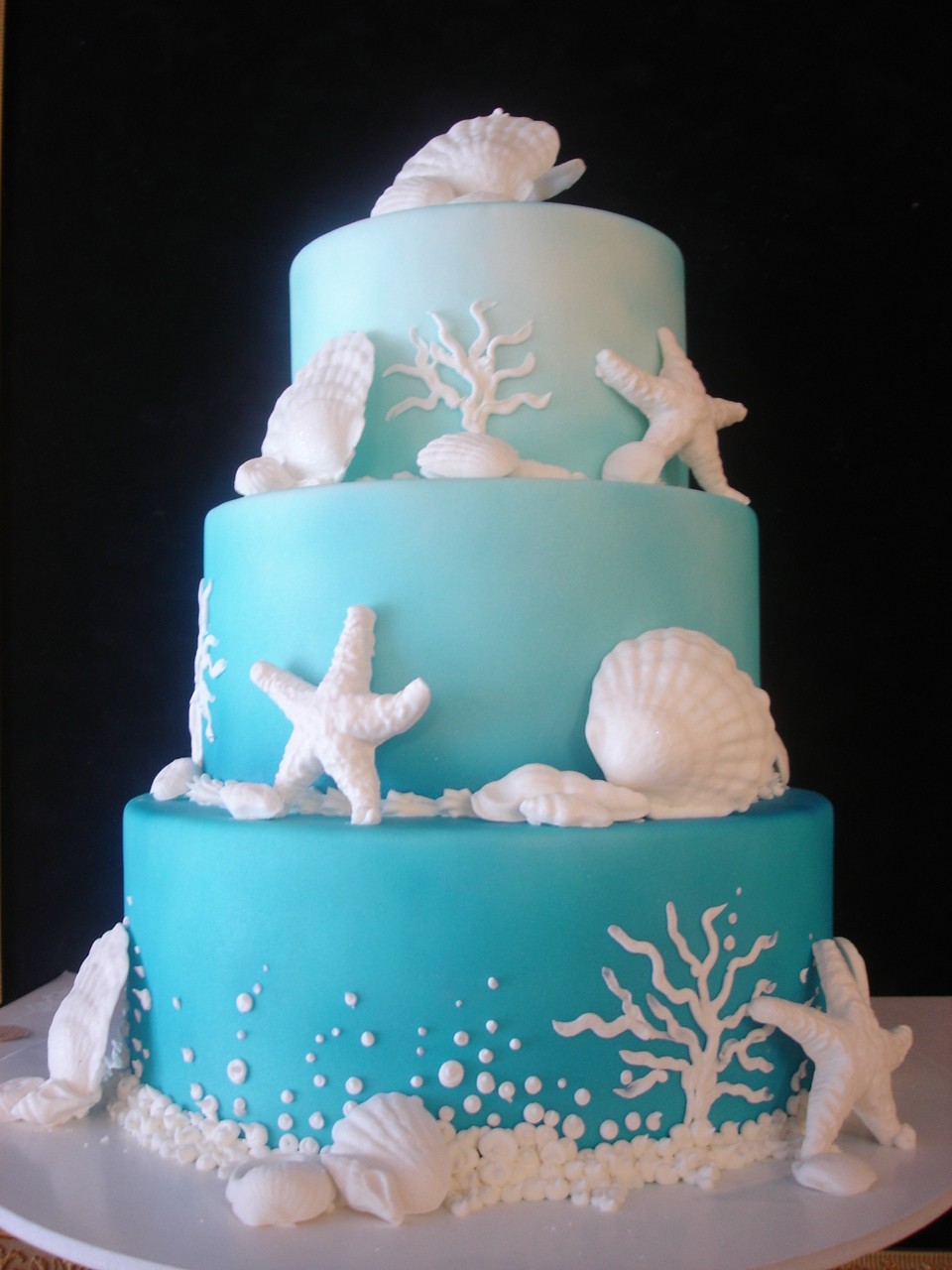 Beach Theme Wedding Cakes Under the Sea