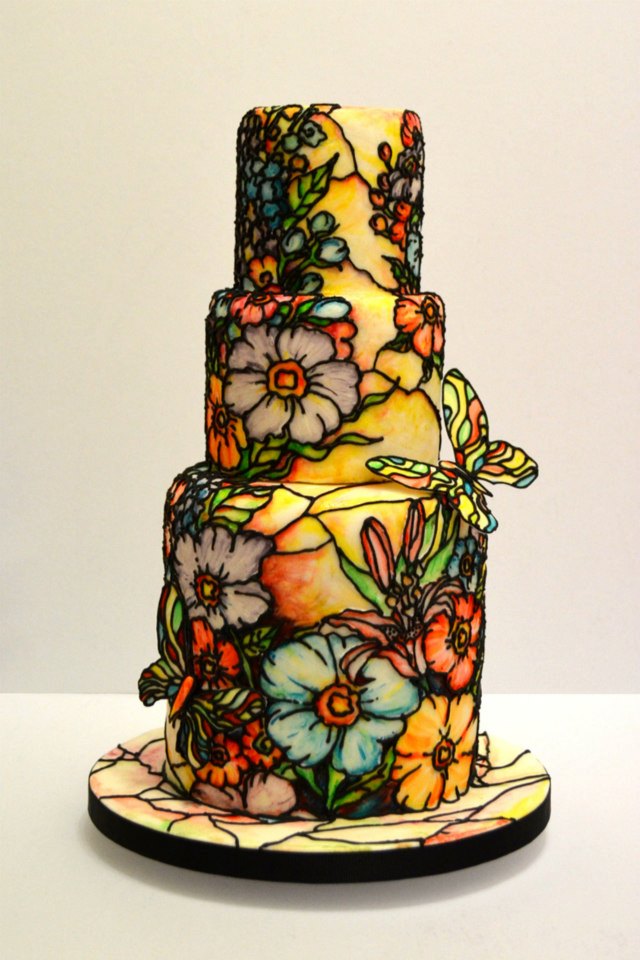 7 Photos of Stained Glass Icing Cakes