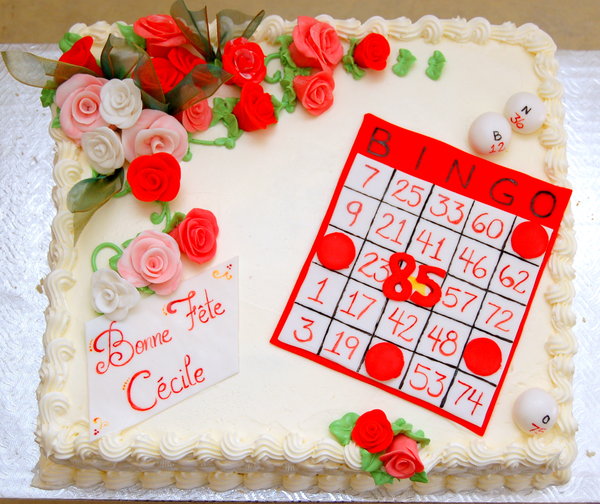 Bingo Card Birthday Cake