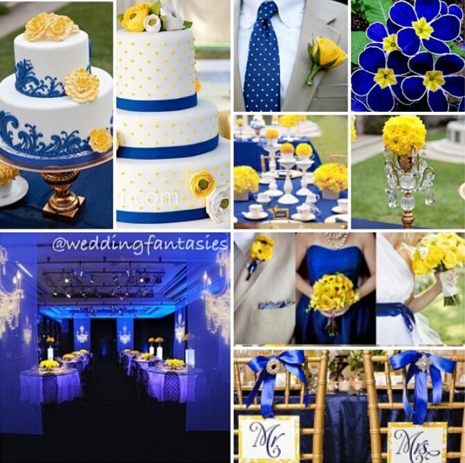 Blue and Yellow Wedding Theme