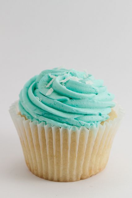 Blue Cupcake with Icing