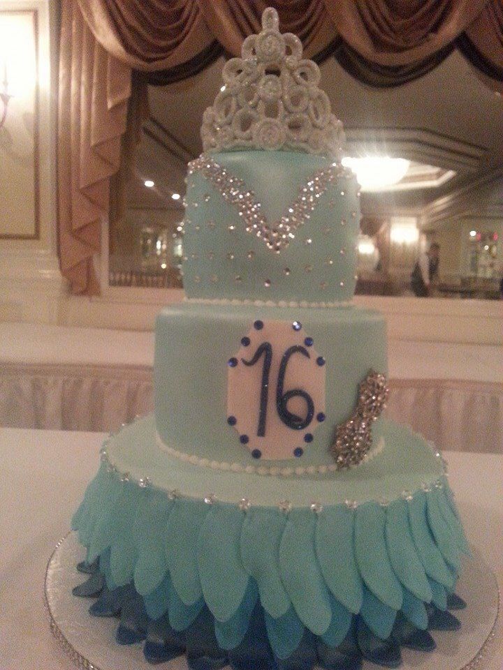 Blue Sweet 16 Cake