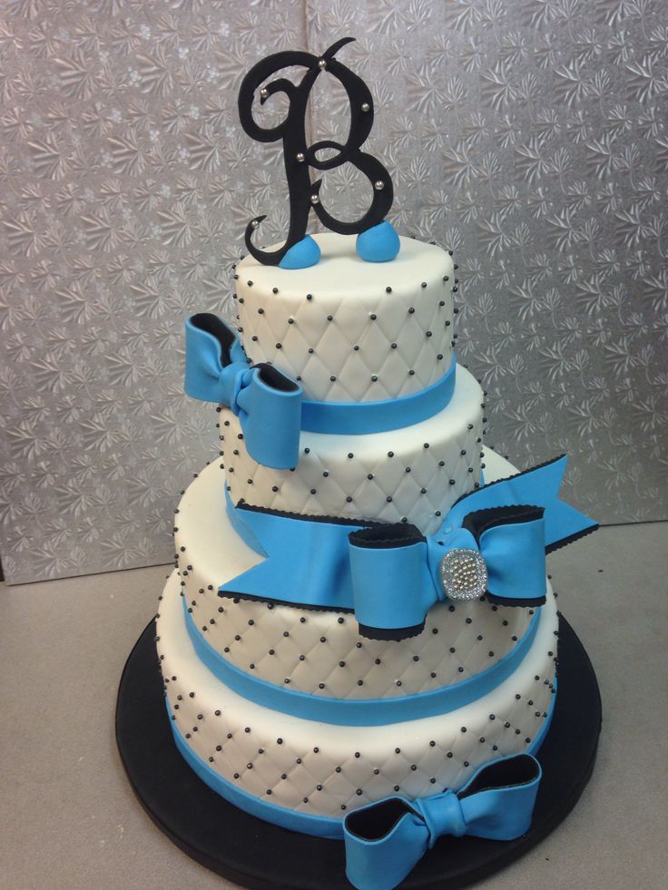 Blue Sweet Sixteen Cake