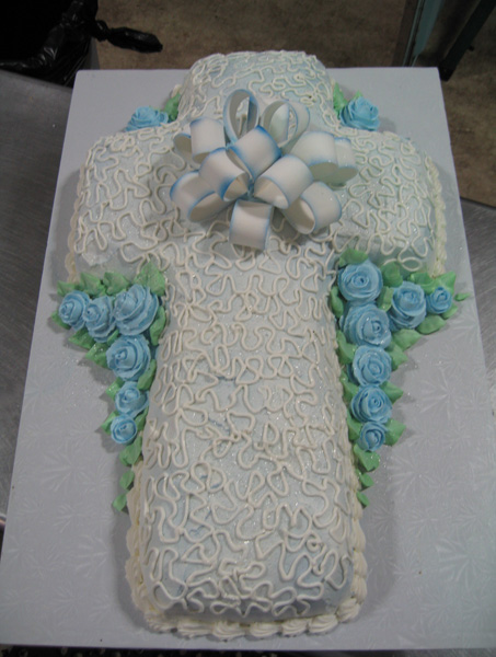 Boy First Communion Cross Cake