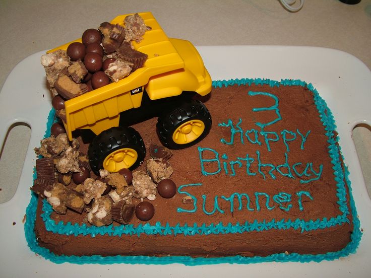 Boys Dump Truck Birthday Cake Idea