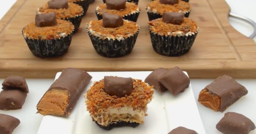 Butterfinger Cheesecake Cups