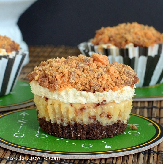 Butterfinger Mousse Cheesecakes