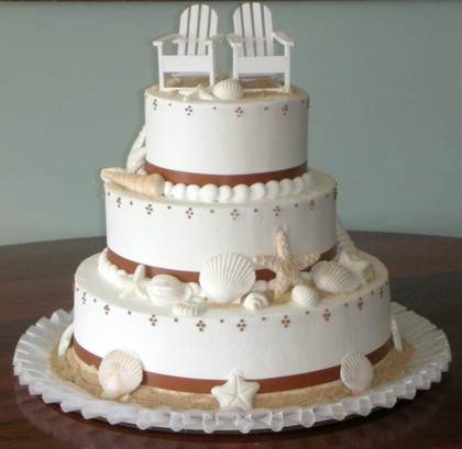 By the Sea Wedding Cake