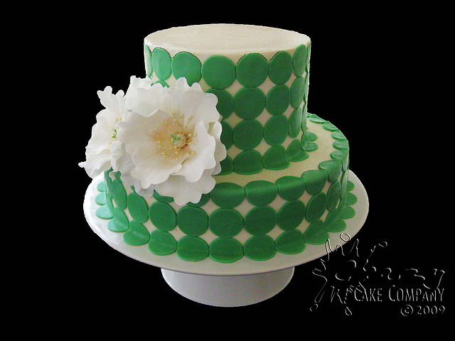 Cake with Fondant Circle S Cake with Fondant Circle S
