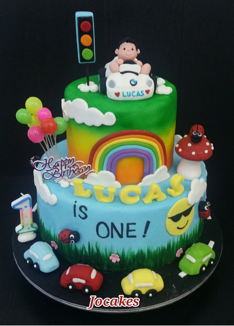 Car for 1 Year Old Boy Birthday Cake