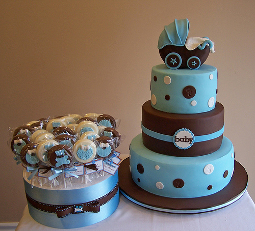 Chocolate Baby Shower Cake