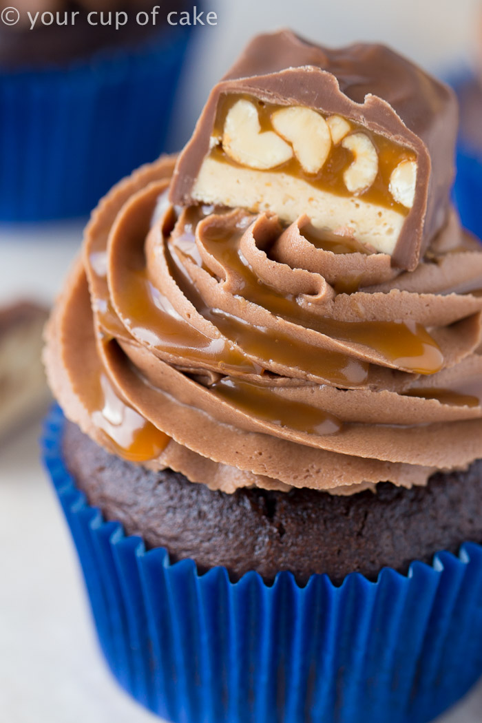 Chocolate Cupcake with Snickers