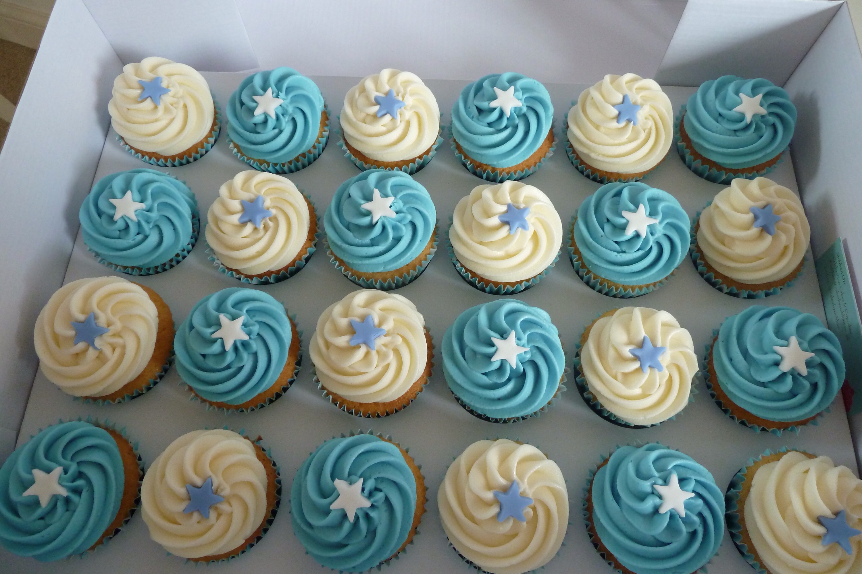 Christening Cake and Cupcakes for Boys