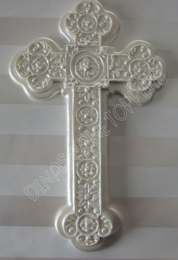 Christening Cross Cake Topper