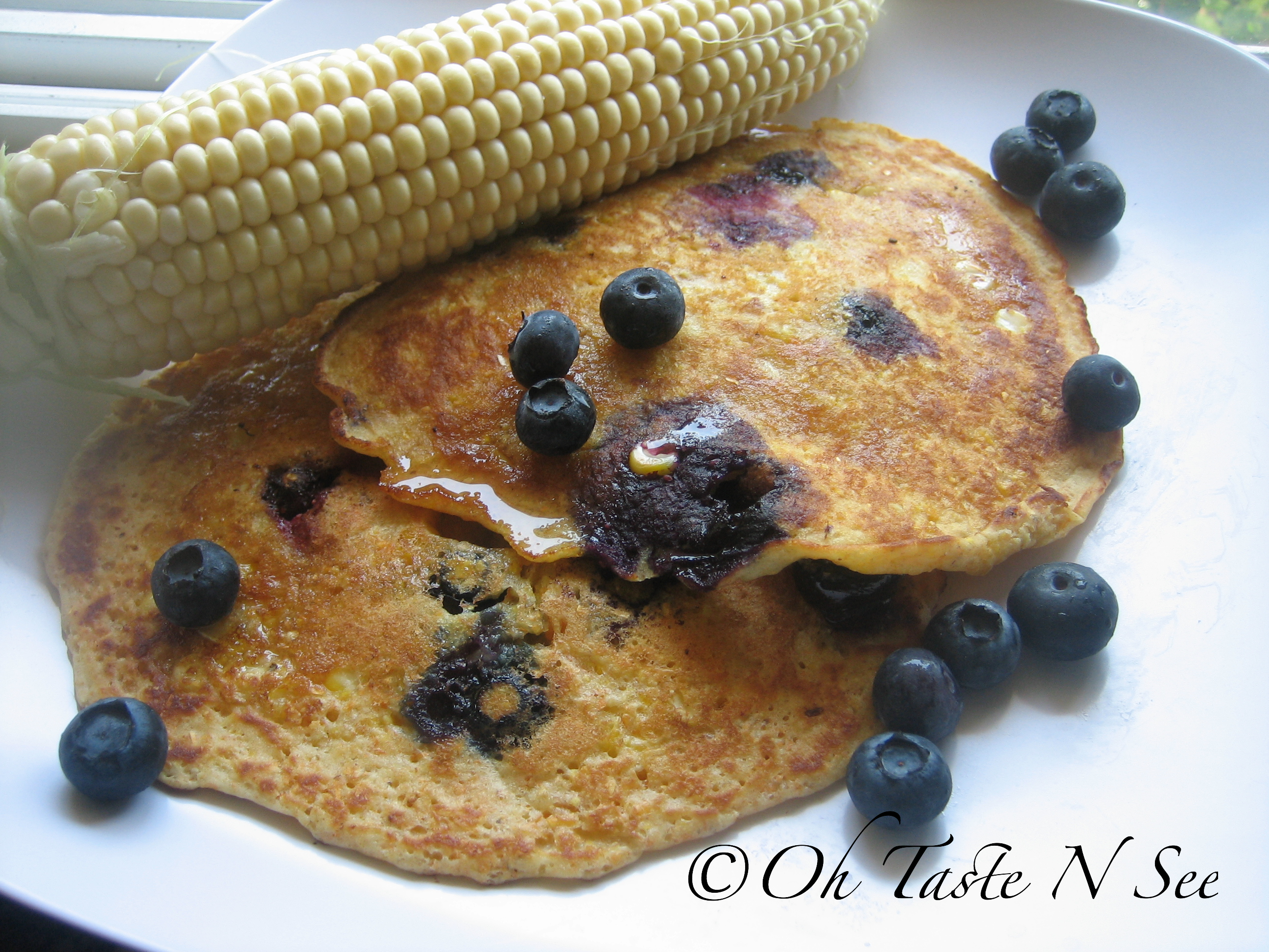 Corn and Blueberry Pancakes Corn and Blueberry Pancakes
