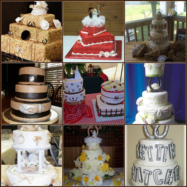 Country Western Theme Wedding Cakes