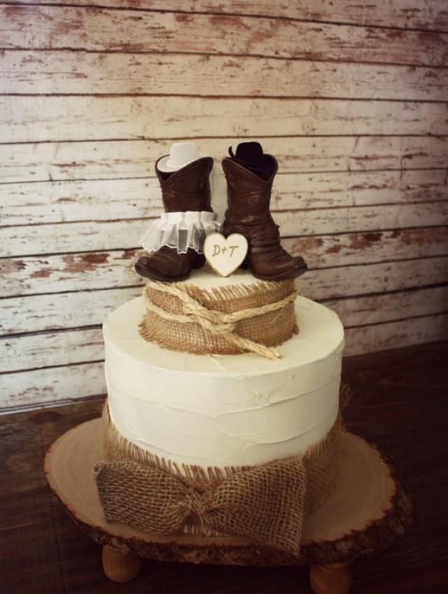 Cowboy Boot Wedding Cake Topper