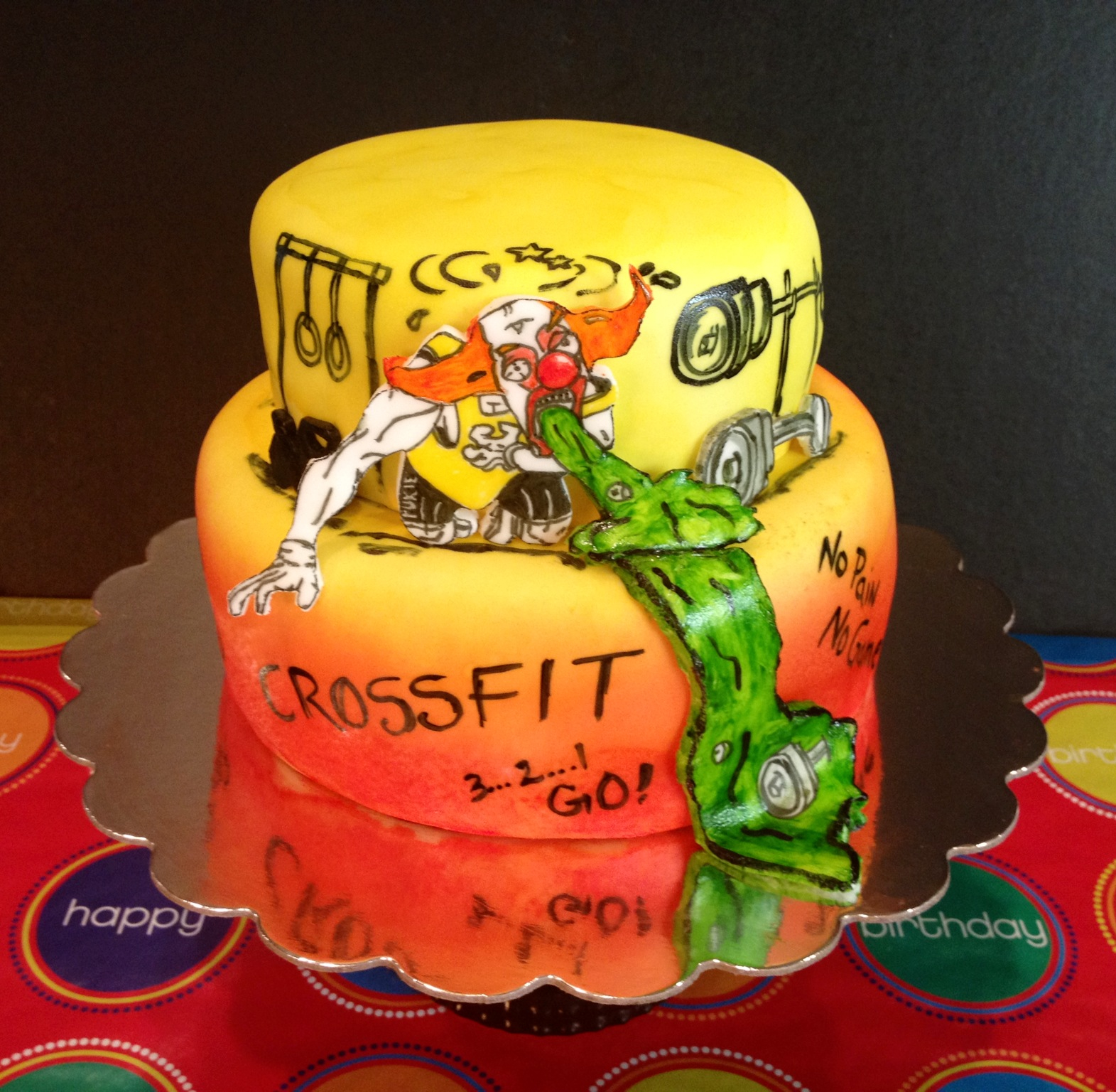 CrossFit Themed Birthday Cake