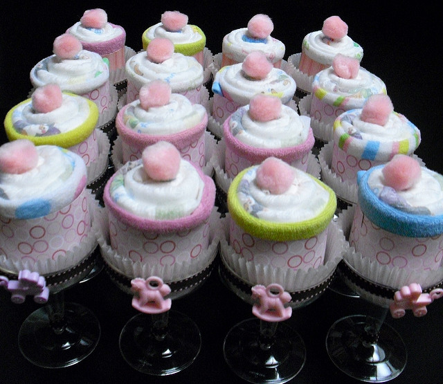 Cupcake Baby Shower Diaper Cake