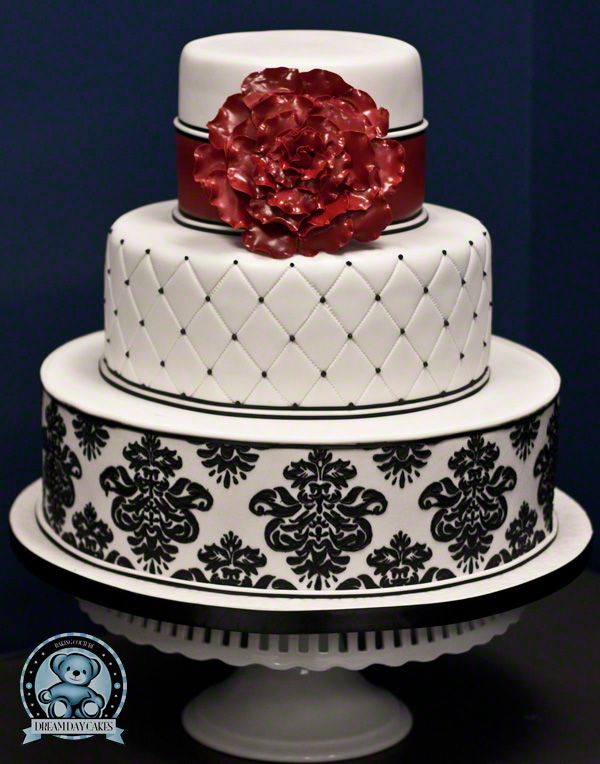 9 Photos of Damask Design Birthday Cakes