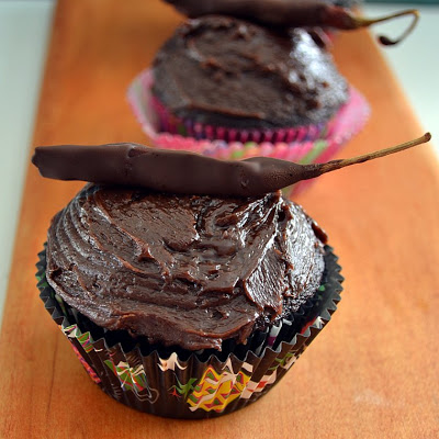 Dark Chocolate Chili Cupcakes Recipe