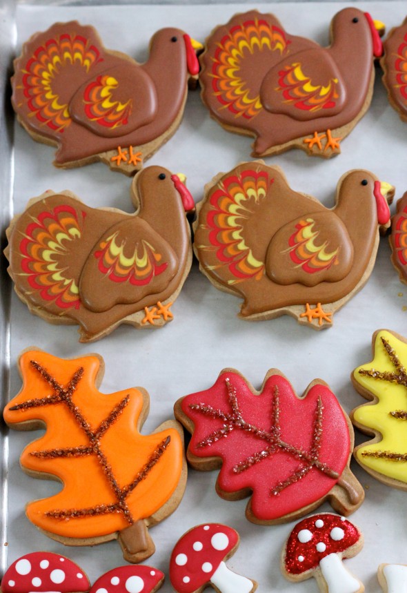 Decorated Turkey Cookies Decorated Turkey Cookies