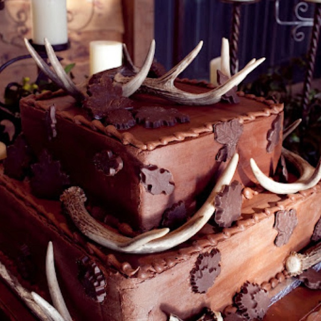 Deer Antler Wedding Cake