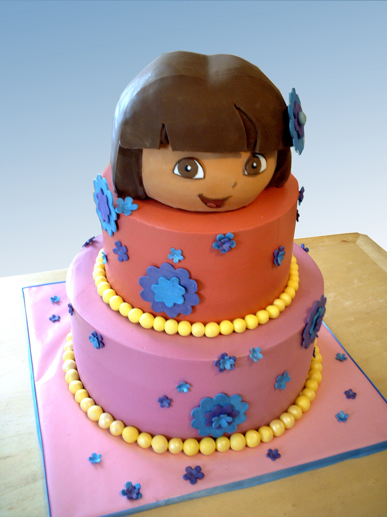 7 Photos of Dora 3 Tier Cakes