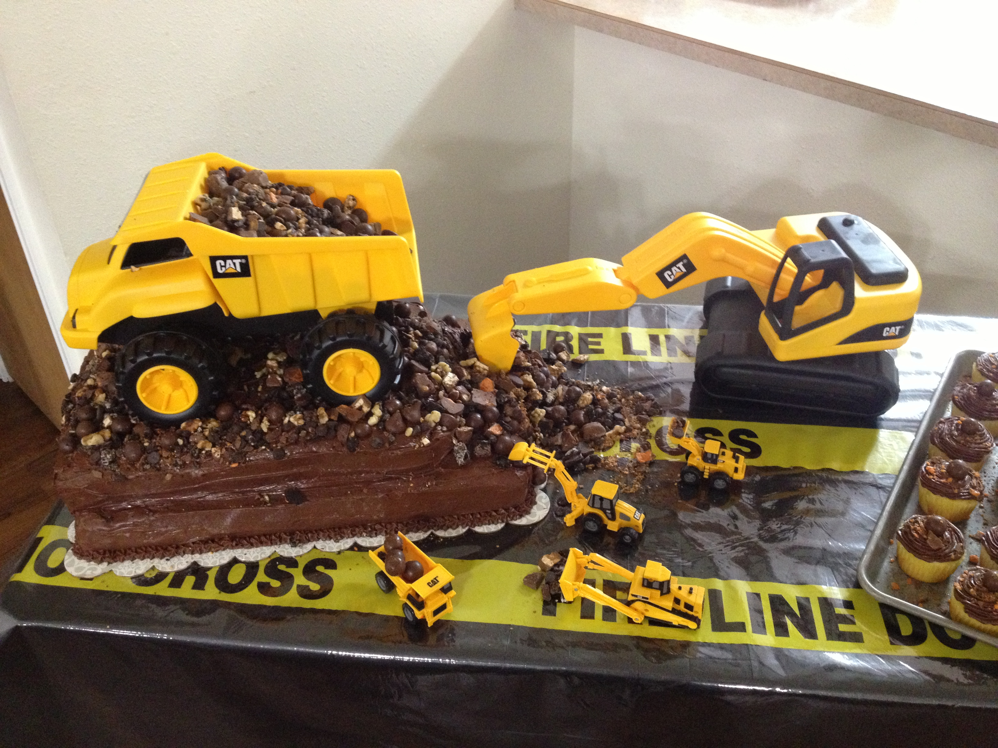 Dump Truck Birthday Cake