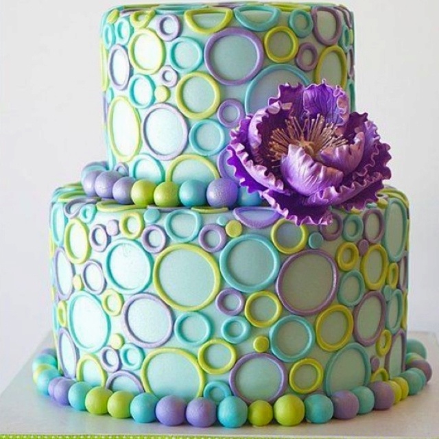 6 Photos of Cakes With Fondant Circle S