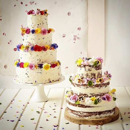 Edible Flowers Wedding Cake