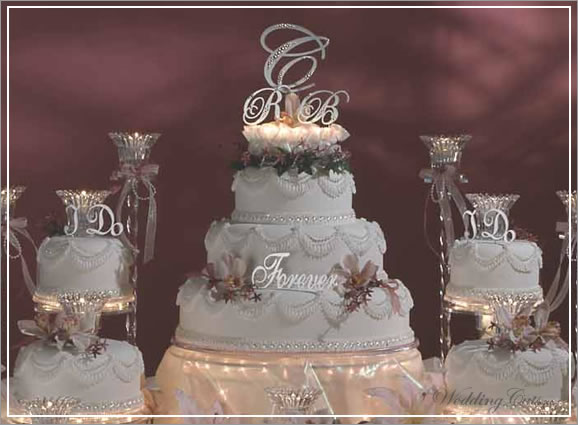 Elegant Crystal Wedding Cake Toppers