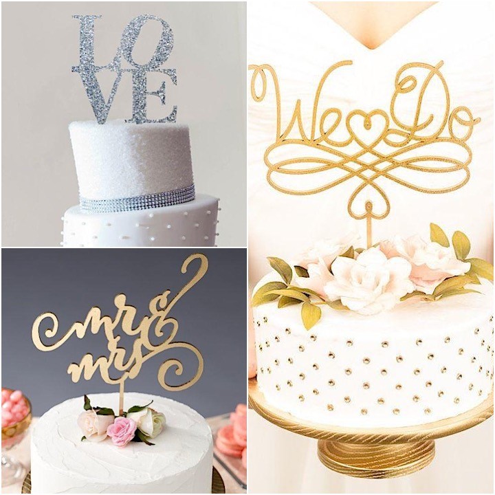 Elegant Wedding Cake Toppers