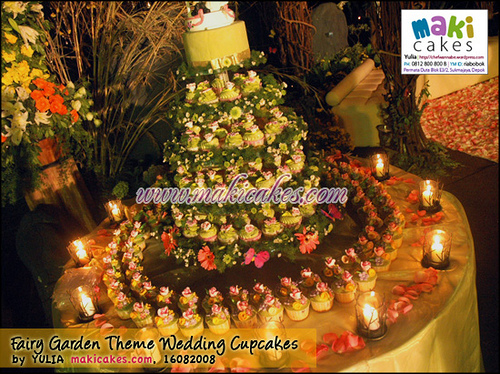 Fairy Garden Theme Wedding Cakes
