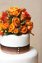 Fall Flowers Wedding Cake Toppers