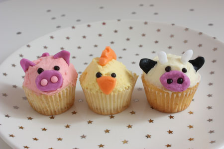 Farm Animal Cupcakes