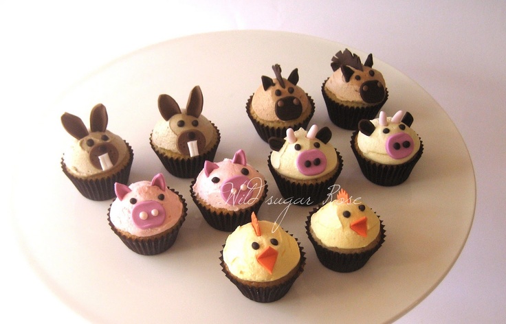 Farm Animal Cupcakes