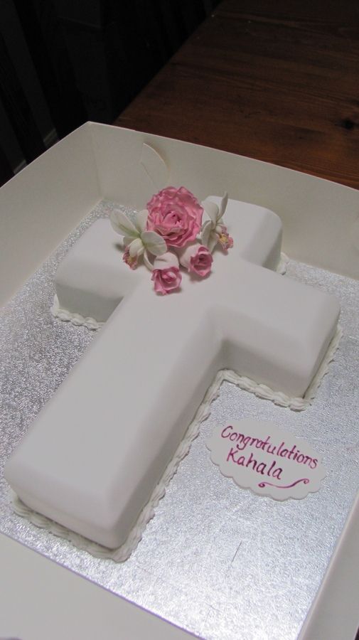 First Communion Cross Cake