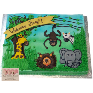 Giraffe Baby Shower Sheet Cake