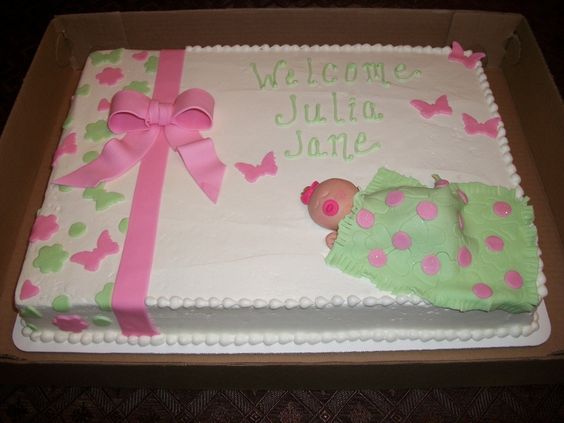 Girl Baby Shower Sheet Cake Ideas