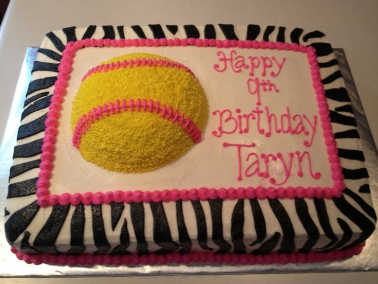 Girls Softball Birthday Cake Ideas