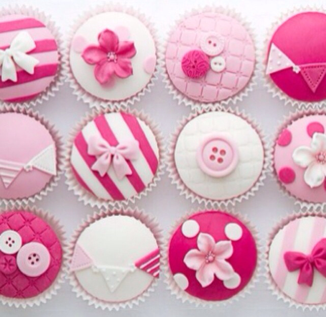 11 Photos of Girly Cupcake Cakes Designs