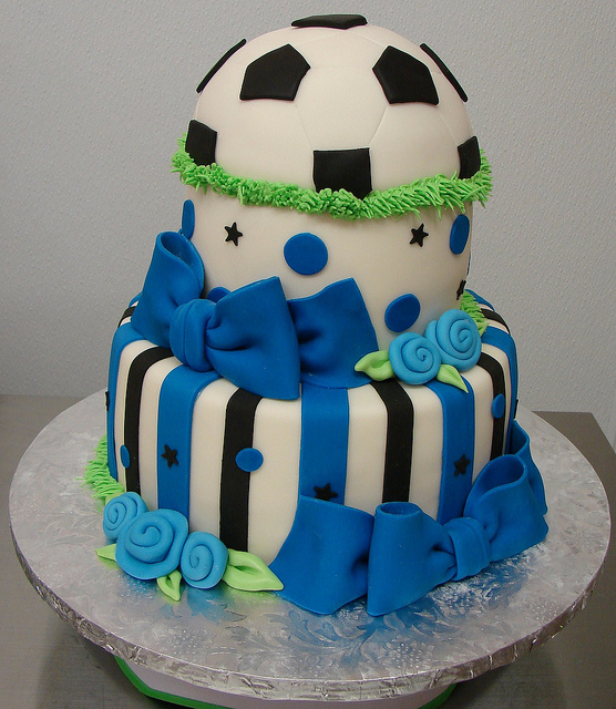 Girly Soccer Cake Girly Soccer Cake